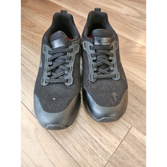 Skechers Womens Squad SR Slip Resistant Food Service Shoes, Size 6.5 M, Black - Picture 7 of 16